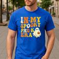 In My Spooky PRE-K Teacher Era Halloween Costume Tee Men's Casual T-Shirt Royal Blue In My Spooky PRE-K Teacher Era Halloween Costume Tee Men's Casual T-Shirt Royal Blue
