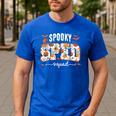 Spooky SPED Squad Special Education Teacher Halloween Ghost Men's Casual T-Shirt Royal Blue Spooky SPED Squad Special Education Teacher Halloween Ghost Men's Casual T-Shirt Royal Blue