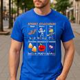 Spooky Syllables Halloween Teacher Student Education Men's Casual T-Shirt Royal Blue Spooky Syllables Halloween Teacher Student Education Men's Casual T-Shirt Royal Blue
