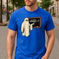 Square Root 67 Ghost Math Teacher 4489 Meme Halloween Men's Casual T-Shirt Royal Blue Square Root 67 Ghost Math Teacher 4489 Meme Halloween Men's Casual T-Shirt Royal Blue