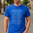 Standard Model Lagrangian Higgs Boson Physics Teacher Men's Casual T-Shirt Royal Blue