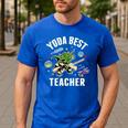 Star Wars Yoda Best Teacher Icons Men's Casual T-Shirt Royal Blue