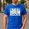 STEM Rocks Science Technology Engineering Math STEM Teacher Men's Casual T-Shirt Royal Blue STEM Rocks Science Technology Engineering Math STEM Teacher Men's Casual T-Shirt Royal Blue