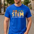 STEM Teacher Thanksgiving Grateful Educator Science Class Men's Casual T-Shirt Royal Blue STEM Teacher Thanksgiving Grateful Educator Science Class Men's Casual T-Shirt Royal Blue