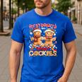 My Student Are Smart Cookies Pjs Christmas Xmas Teacher Men's Casual T-Shirt Royal Blue