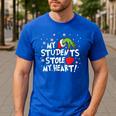 My Students Stole My Heart School Teacher Christmas Men Women Kids Men's Casual T-Shirt Royal Blue