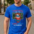 Super Hero Teacher Superheroes In Disguise Men's Casual T-Shirt Royal Blue Super Hero Teacher Superheroes In Disguise Men's Casual T-Shirt Royal Blue