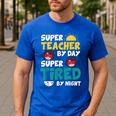 Super Hero Teacher Superheroes Men's Casual T-Shirt Royal Blue Super Hero Teacher Superheroes Men's Casual T-Shirt Royal Blue