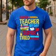 Super Teacher By Day Super Tired By Night Superhero Teacher Men's Casual T-Shirt Royal Blue Super Teacher By Day Super Tired By Night Superhero Teacher Men's Casual T-Shirt Royal Blue