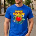Superhero Teacher Appreciation Teaching Tee Men's Casual T-Shirt Royal Blue Superhero Teacher Appreciation Teaching Tee Men's Casual T-Shirt Royal Blue