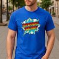 Superhero Teacher Retro Comic Teaching Superpower Men's Casual T-Shirt Royal Blue Superhero Teacher Retro Comic Teaching Superpower Men's Casual T-Shirt Royal Blue