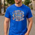 I Tackled 100 Days Of School Football Boys Girls Teachers Men's Casual T-Shirt Royal Blue