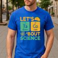 Lets Tacos Bout Science Teacher Chemistry Physics Men's Casual T-Shirt Royal Blue Lets Tacos Bout Science Teacher Chemistry Physics Men's Casual T-Shirt Royal Blue