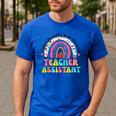 It Takes A Big Heart To Shape Little Minds Teacher Assistant Men's Casual T-Shirt Royal Blue