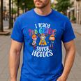 I Teach 2nd Grade Superheroes Back To School Teacher Men Women Girls Kids Men's Casual T-Shirt Royal Blue I Teach 2nd Grade Superheroes Back To School Teacher Men Women Girls Kids Men's Casual T-Shirt Royal Blue