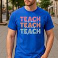 Teach Compassion Kindness Confidence For Teacher Men's Casual T-Shirt Royal Blue Teach Compassion Kindness Confidence For Teacher Men's Casual T-Shirt Royal Blue