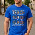 Teach Compassion Kindness Confidence History Teacher Men's Casual T-Shirt Royal Blue Teach Compassion Kindness Confidence History Teacher Men's Casual T-Shirt Royal Blue