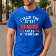 I Teach The Cutest Apples In The Orchard Cute Fall Teacher Men's Casual T-Shirt Royal Blue I Teach The Cutest Apples In The Orchard Cute Fall Teacher Men's Casual T-Shirt Royal Blue