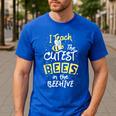 I Teach The Cutest Bees In The Beehive Kindergarten Teacher Men's Casual T-Shirt Royal Blue