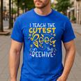 I Teach The Cutest Bees In The Beehive Teacher Men's Casual T-Shirt Royal Blue I Teach The Cutest Bees In The Beehive Teacher Men's Casual T-Shirt Royal Blue