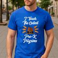 I Teach The Cutest Pre-K Pilgrims Thanksgiving Teacher Item Men's Casual T-Shirt Royal Blue