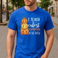 I Teach The Cutest Pumpkins In The Patch Fall Autumn Teacher Men's Casual T-Shirt Royal Blue I Teach The Cutest Pumpkins In The Patch Fall Autumn Teacher Men's Casual T-Shirt Royal Blue
