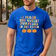I Teach The Cutest Pumpkins In The Patch Fall Season Teacher Men's Casual T-Shirt Royal Blue