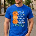 I Teach The Cutest Pumpkins In Patch Pre-K Halloween Teacher Men's Casual T-Shirt Royal Blue