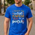 I Teach The Cutest Pumpkins In The Patch Shirt Teacher Men's Casual T-Shirt Royal Blue I Teach The Cutest Pumpkins In The Patch Shirt Teacher Men's Casual T-Shirt Royal Blue