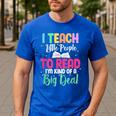 I Teach Little People To Read Reading Teacher For Men Women Girls Kids Men's Casual T-Shirt Royal Blue