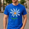 Teach Love Inspire Teachers Inspirational Flower Teachers Men's Casual T-Shirt Royal Blue Teach Love Inspire Teachers Inspirational Flower Teachers Men's Casual T-Shirt Royal Blue