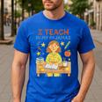 I Teach In My Pajamas Crayon Home School Teacher PJs Men's Casual T-Shirt Royal Blue I Teach In My Pajamas Crayon Home School Teacher PJs Men's Casual T-Shirt Royal Blue