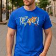 Teach Peace Teacher Teacher Men's Casual T-Shirt Royal Blue Teach Peace Teacher Teacher Men's Casual T-Shirt Royal Blue