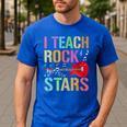 I Teach Rockstars Band Vibes Teacher Rocks My Music Teaching Men's Casual T-Shirt Royal Blue I Teach Rockstars Band Vibes Teacher Rocks My Music Teaching Men's Casual T-Shirt Royal Blue