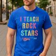 I TEACH ROCKSTARS Band Vibes Teacher Rocks My Music Teaching Men's Casual T-Shirt Royal Blue