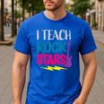 I Teach Rockstars Tee Orchestra Music Teacher Back To School Men's Casual T-Shirt Royal Blue