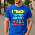 I Teach Second Grade Superheroes Teacher Superhero Men's Casual T-Shirt Royal Blue I Teach Second Grade Superheroes Teacher Superhero Men's Casual T-Shirt Royal Blue