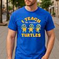 I Teach The Smartest Turtles Thanksgiving Proud Teacher Job Men's Casual T-Shirt Royal Blue I Teach The Smartest Turtles Thanksgiving Proud Teacher Job Men's Casual T-Shirt Royal Blue