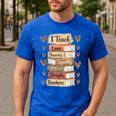 I Teach History Month Black Teacher Melanin Men's Casual T-Shirt Royal Blue