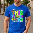 This Teacher 80s 90s Teachers's Day Glows Last Day Of School Men's Casual T-Shirt Royal Blue This Teacher 80s 90s Teachers's Day Glows Last Day Of School Men's Casual T-Shirt Royal Blue