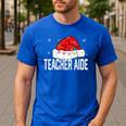 Teacher Aide Christmas Women Family Matching Group Xmas Men's Casual T-Shirt Royal Blue Teacher Aide Christmas Women Family Matching Group Xmas Men's Casual T-Shirt Royal Blue