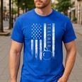 Teacher American Flag Teacher's Day Teaching Men's Casual T-Shirt Royal Blue Teacher American Flag Teacher's Day Teaching Men's Casual T-Shirt Royal Blue