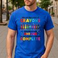 Teacher We Are Like a Box Of Crayons Back To School Men's Casual T-Shirt Royal Blue Teacher We Are Like a Box Of Crayons Back To School Men's Casual T-Shirt Royal Blue