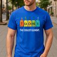 Teacher The Coolest Element Chemistry Periodic Table Science Men's Casual T-Shirt Royal Blue