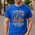 Teacher By Day Witch By Night Halloween Teacher Witch Men's Casual T-Shirt Royal Blue Teacher By Day Witch By Night Halloween Teacher Witch Men's Casual T-Shirt Royal Blue