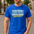 Teacher Educational Superhero School Teachers Men's Casual T-Shirt Royal Blue