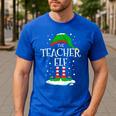 The Teacher Elf Christmas Family Matching Xmas Group For Men Women Men's Casual T-Shirt Royal Blue The Teacher Elf Christmas Family Matching Xmas Group For Men Women Men's Casual T-Shirt Royal Blue
