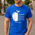 Teacher Empower Student Teacher Protest Supporter Red For Ed Men's Casual T-Shirt Royal Blue