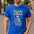 Teacher Of Fractions For Math Teacher Men's Casual T-Shirt Royal Blue