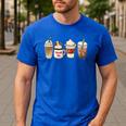 Teacher Fuel Coffee Teacher Mug Latte Iced Coffee Fall Men's Casual T-Shirt Royal Blue Teacher Fuel Coffee Teacher Mug Latte Iced Coffee Fall Men's Casual T-Shirt Royal Blue